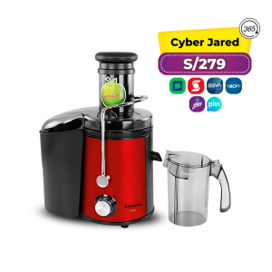 Extractor de Jugos FINEZZA de 2 Velocidades 800W Rojo FZ-6098EX