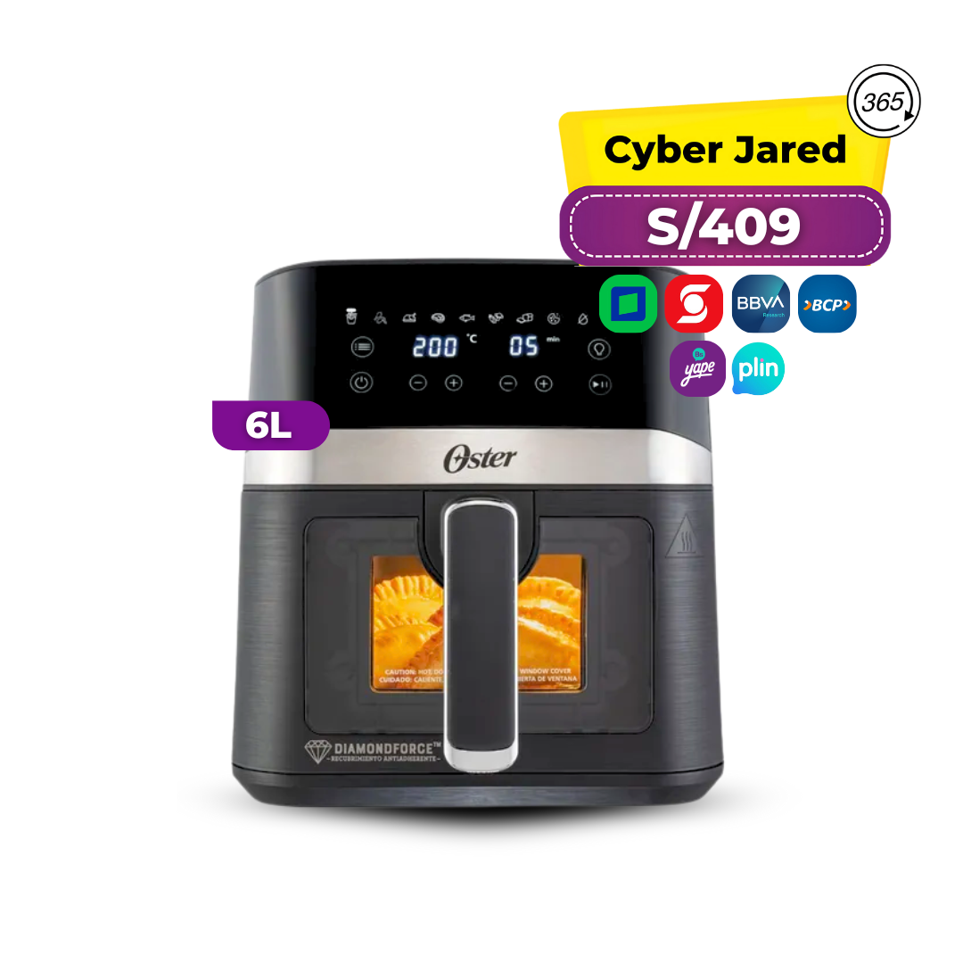 Freidora de Aire Digital de 6 Litros OSTER CKSTAF60WDDF-053