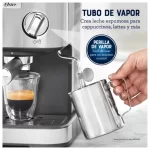 Cafetera Espresso Oster Compacta con Vaporizador para Cappuccino y Acabado Inoxidable (BVSTEM5502) - Imagen 4