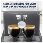 Cafetera Espresso Oster Compacta con Vaporizador para Cappuccino y Acabado Inoxidable (BVSTEM5502) - Imagen 3
