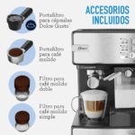 Cafetera OSTER PrimaLatte de 15 Bares Automática BVSTEM6603SS - Imagen 4