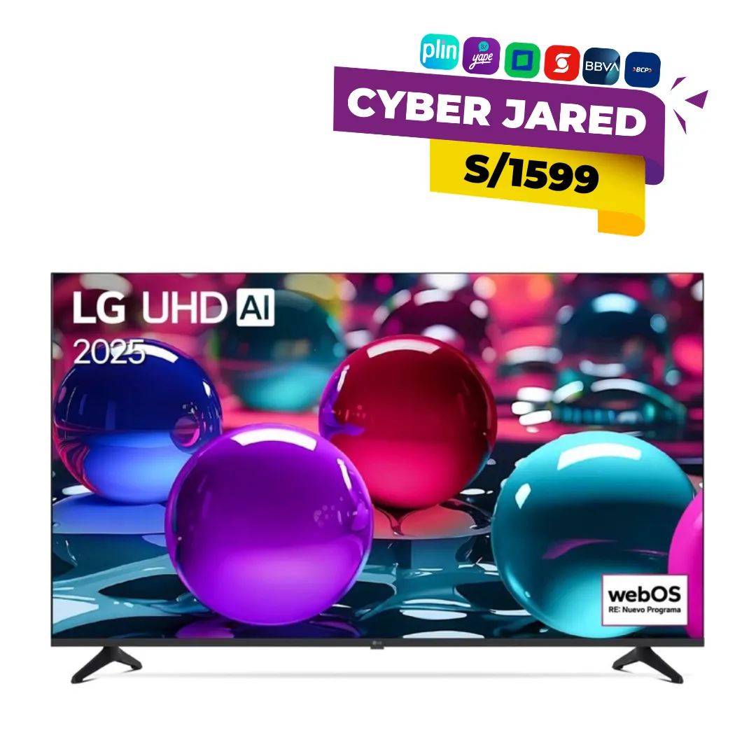Televisor LG UHD AI 2025 de 65 pulgadas en oferta Cyber Jared