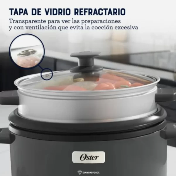 Arrocera 3 en 1 de 12 Tazas OSTER DiamondForce CKSTRC12DFSKE - Imagen 6
