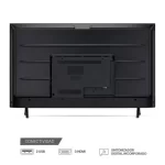 Televisor inteligente LG 43UT7300PSA de 43 pulgadas 4K UHD con pantalla encendida mostrando un paisaje colorido.