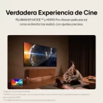 Televisor inteligente LG 43UT7300PSA de 43 pulgadas 4K UHD con pantalla encendida mostrando un paisaje colorido.