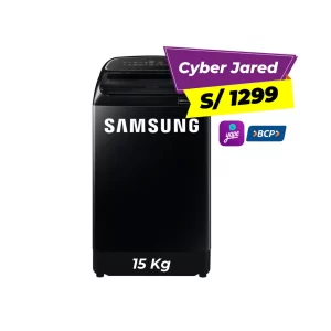 Lavadora Samsung Carga Superior 15 Kg WA15T5260BV– Negro– Pedidos al WhatsApp +51 986305990 - Electrodomésticos Jared – Tienda Virtual