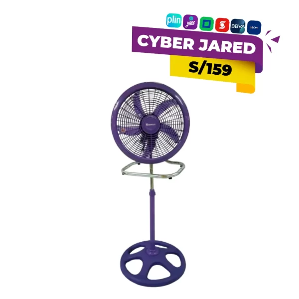 Ventilador Bossko BK-8223VI 200W morado para ventilación potente y eficiente en hogar u oficina