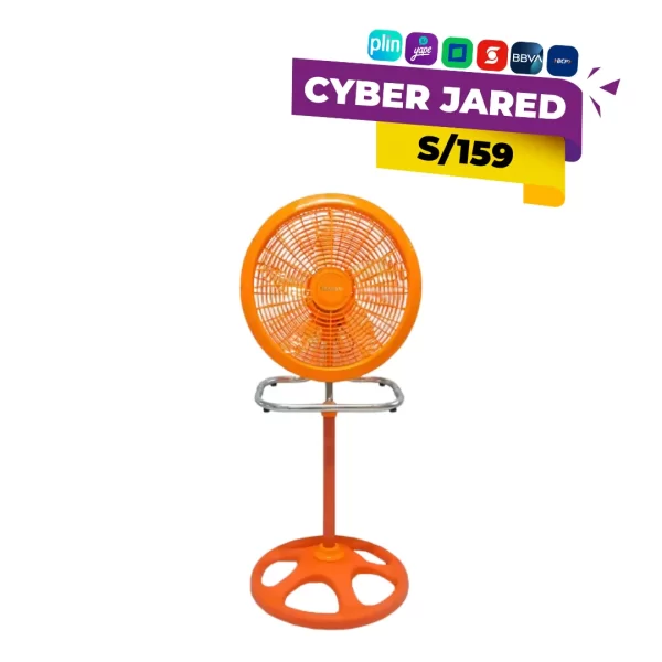 Ventilador Bossko BK-8223VI 200W color naranja para ventilación potente y eficiente en hogar u oficina