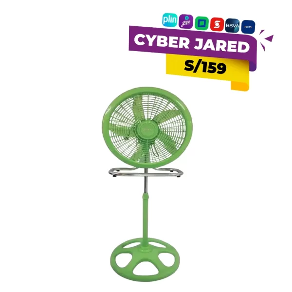 Ventilador Bossko BK-8223VI 200W verde para ventilación potente y cómoda en hogar u oficina