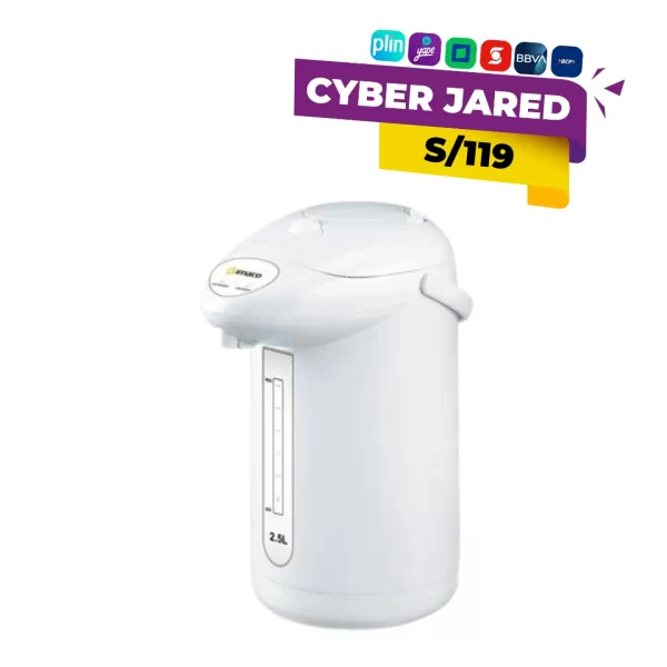 Termo hervidor IMACO TP2575 2.5 litros plateado con dispensador para servir bebidas calientes fácilmente