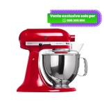 Batidora de tazón KitchenAid 5KSM150 de 4.8 litros con bowl de acero inoxidable y diseño clásico