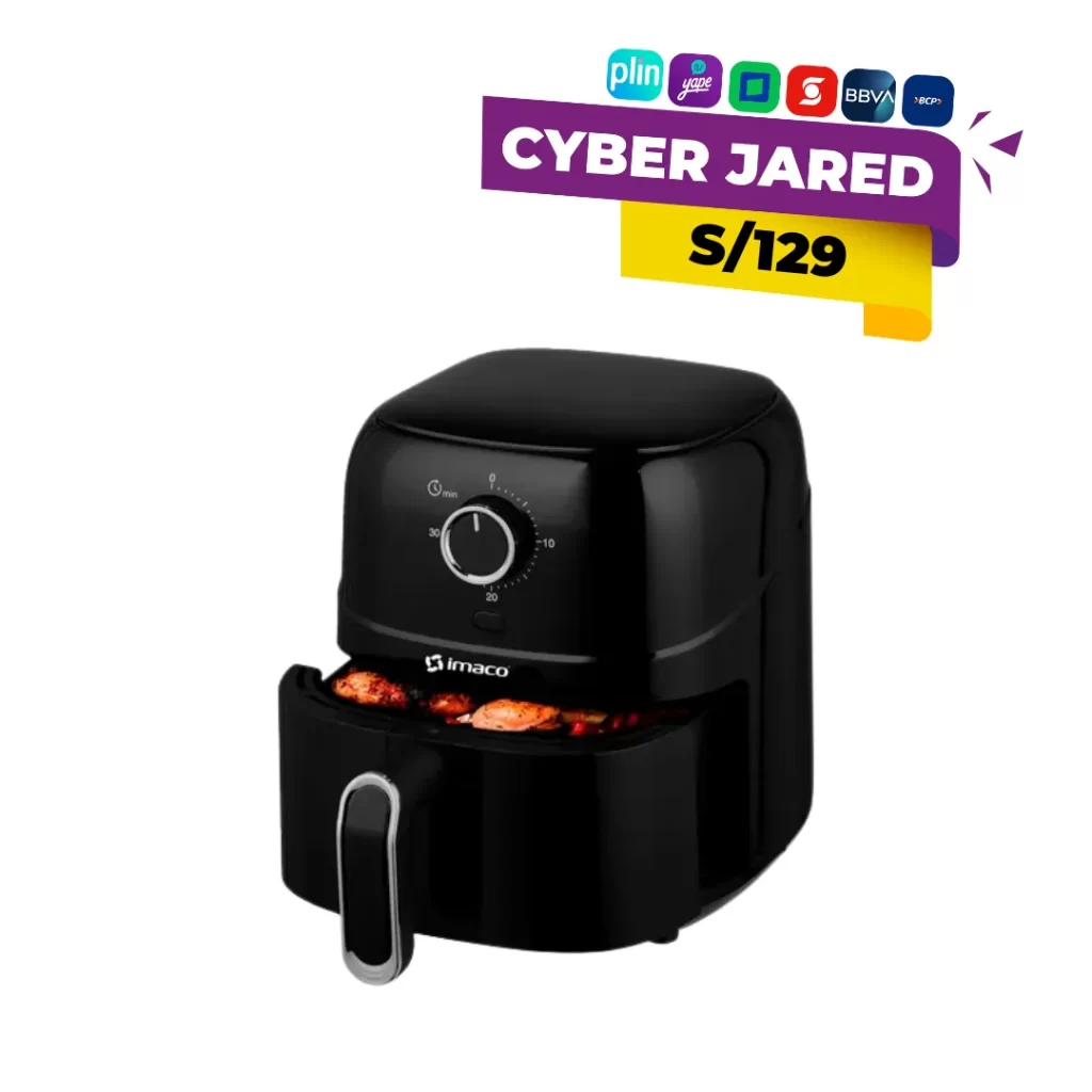 Freidora de aire IMACO AF2380N negro de 2 litros con temperatura ajustable y temporizador