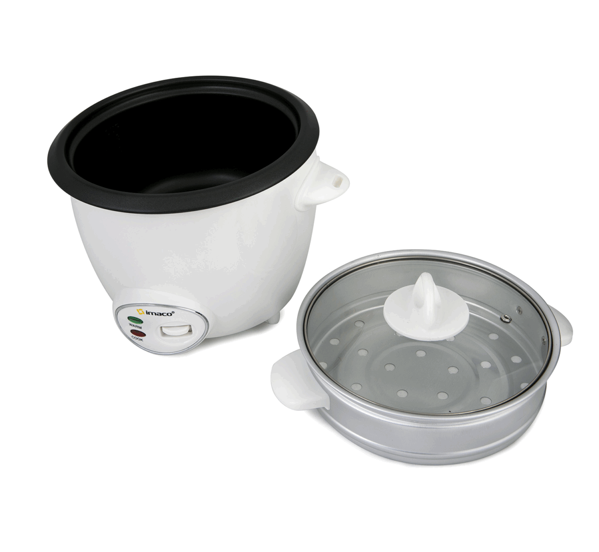 Olla Arrocera IMACO con Vaporera de 1.5 Litros Blanco RC15VE - Imagen 4
