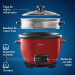 Arrocera Multiuso Oster CKSTRC5731R 1.8 Lts – Rojo - Imagen 5