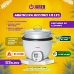 Olla Arrocera RECORD de 1.8 Litros con Funcion de Aderezo Blanco REC-CLOBLS100