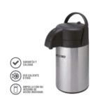 Termo Bomba Sifón de 2.2 Litros RECORD Acero Inoxidable - Imagen 3