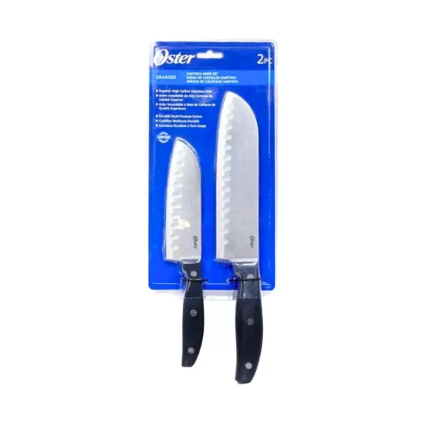 Set 2 Cuchillos Oster 2 Piezas Santoku Acero Inoxidable 75680