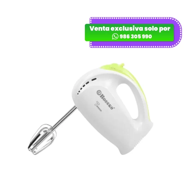 Batidora de mano Bossko BK-1645 color verde con varillas de acero inoxidable y diseño ergonómico