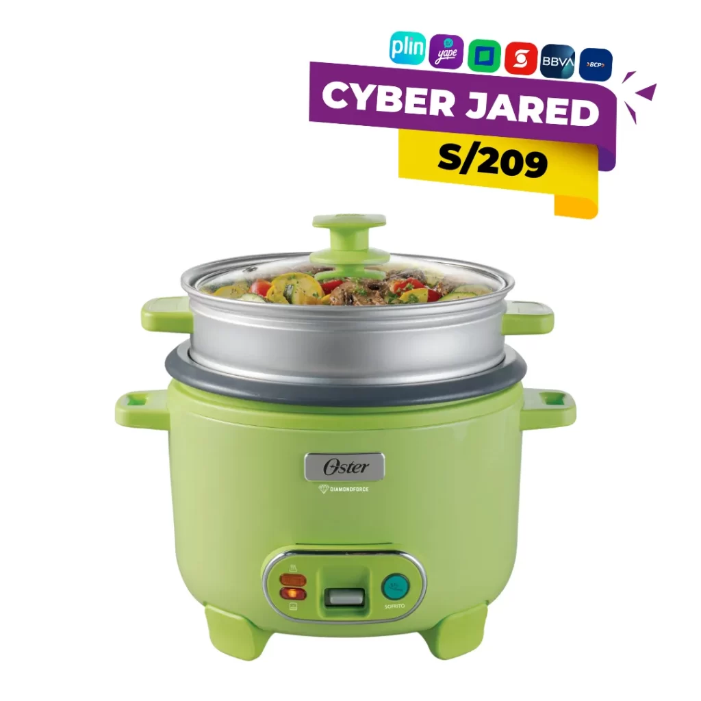 Arrocera OSTER de 10 tazas color verde con recubrimiento DiamondForce CKSTRC10DFGRN