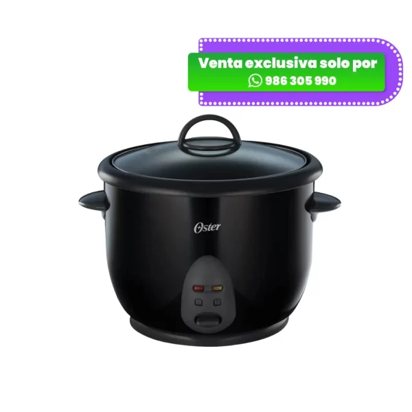 Olla arrocera Oster CKSTRC1700B 1.8 L color negro vista frontal