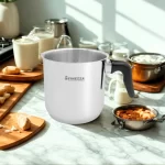 Jarra de Acero para Leche de 1.5 Litros FINEZZA con Asa Negra  FF-0012-IN - Imagen 2