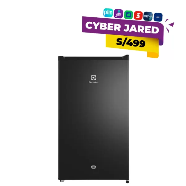 Frigobar Electrolux ERD090G2HWB de 90L color blanco con compartimiento para congelar y control de temperatura ajustable.