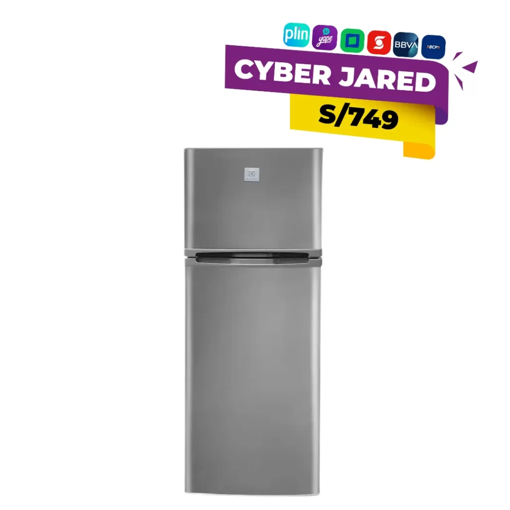 Refrigeradora Electrolux Top Mount (con congelador arriba) color gris o inox, modelo ERT18G2HNI, con capacidad de 138 litros.