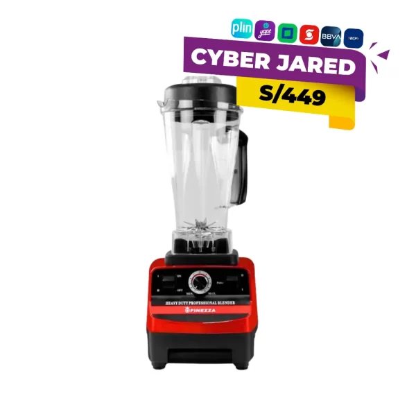 Licuadora industrial Finezza FZ-889IND 2 litros 1500 W color rojo vista frontal