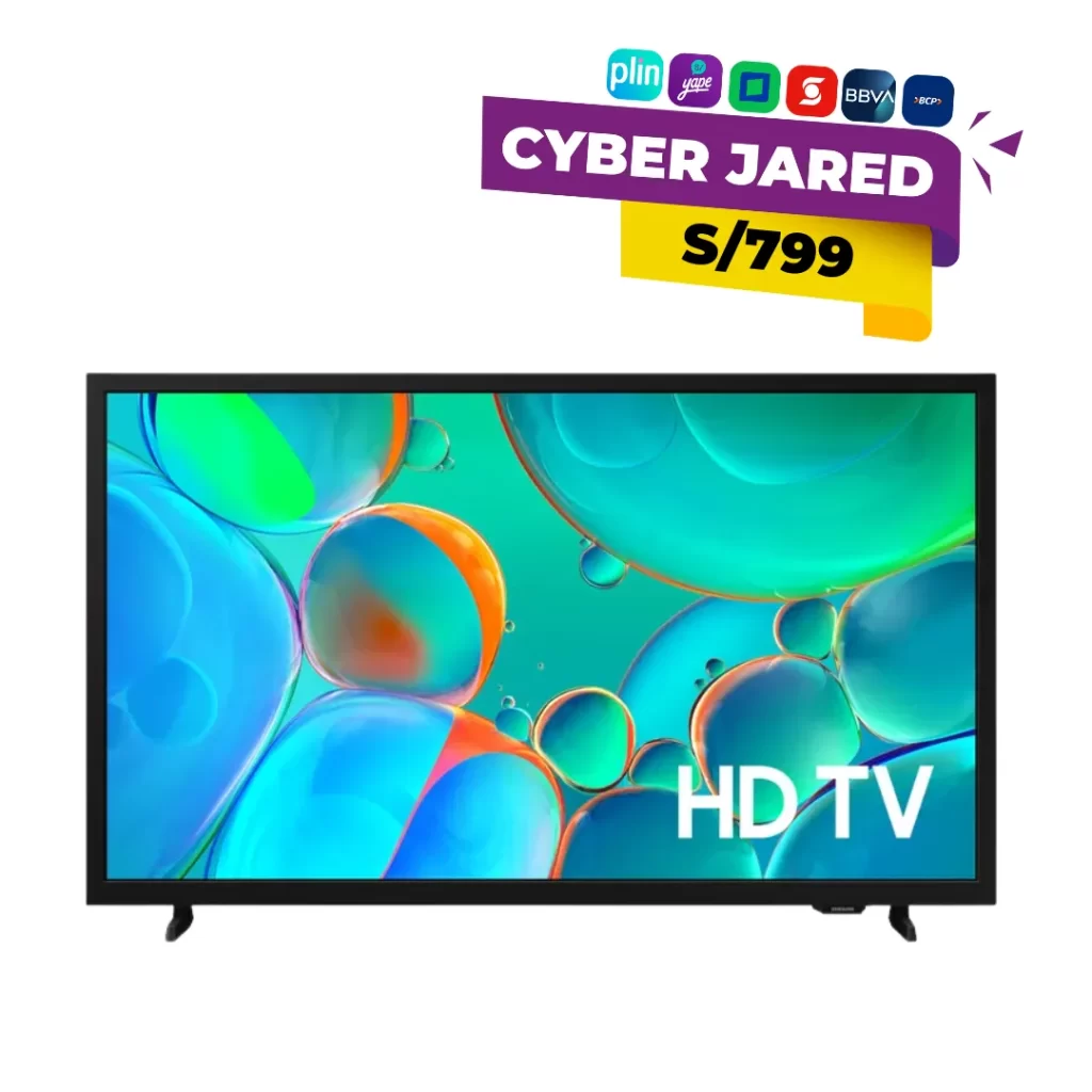 Televisor Samsung 32 pulgadas Smart TV H5000F Full HD con diseño compacto y elegante