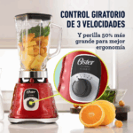 Licuadora Clásica Oster con Perilla de 3 velocidades BLST4126R + Cuchilla 4961 - Imagen 4