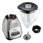 Licuadora OSTER de 2 Velocidades con Vaso de Vidrio Plata BLSTKAG-NPB - Imagen 4