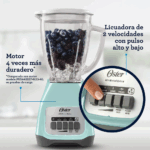 Combo Oster: Licuadora de 2 Velocidades con Vaso de Vidrio + Cuchilla Adicional - Imagen 2