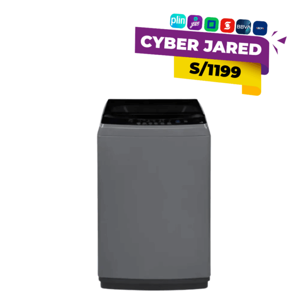 Lavadora automática INDURAMA Croma LRI-18DGR gris de 18 kg con panel digital y tambor de acero inoxidable