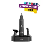 Recortador o trimmer de precisión inalámbrico Gama NT600, de color negro o gris, con cabezal giratorio para vello de nariz y orejas.