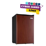 Frigobar o mini-refrigerador Oster OS-PMB123WF, de 123 litros de capacidad, color blanco o plateado, con puerta frontal y congelador interno.