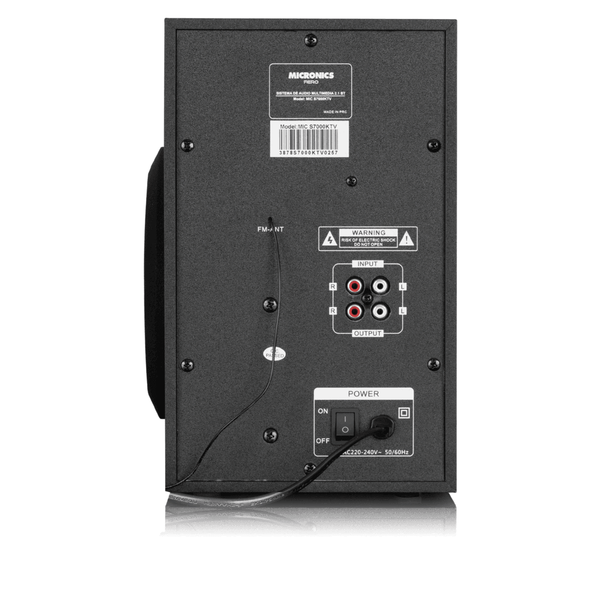 Parlante Micronics Sistema Multimedia 2.1. FIERO USB/SD Bluetooth - Imagen 2