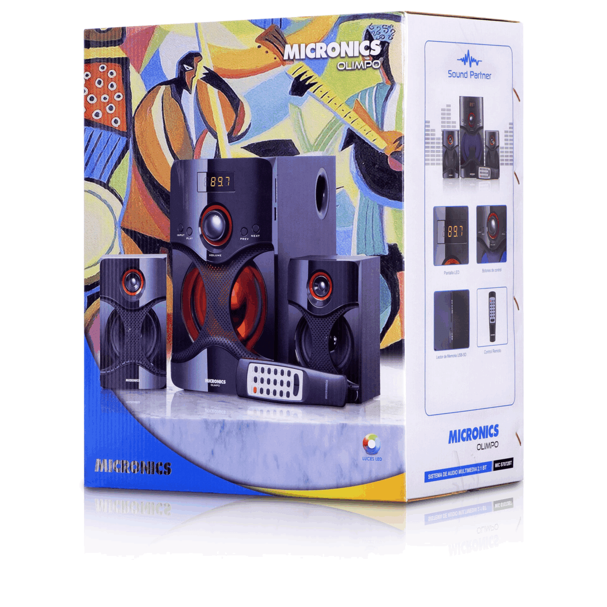 Parlante Micronics Sistema Multimedia 2.1. Olimpo Usb/sd - Imagen 3