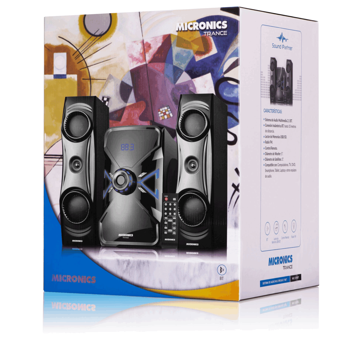 Sistema de Audio Micronics MIC-S7500BT 2.1 Bluetooth con Control Remoto - Imagen 3