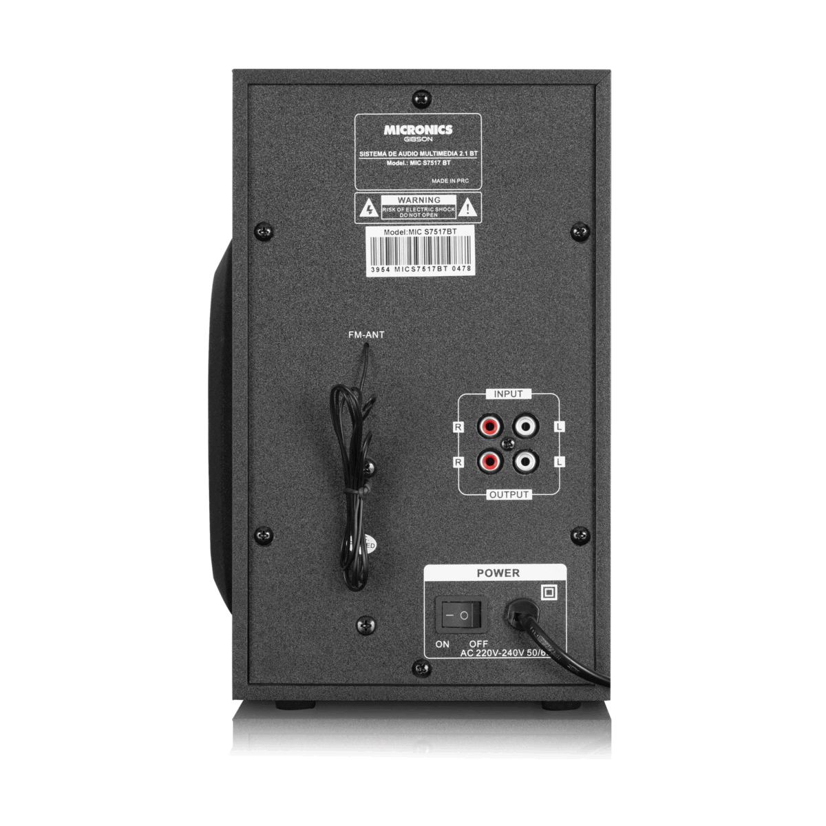 Parlante Micronics Sistema Multimedia 2.1. GIBSON USB/SD Bluetooth - Imagen 3