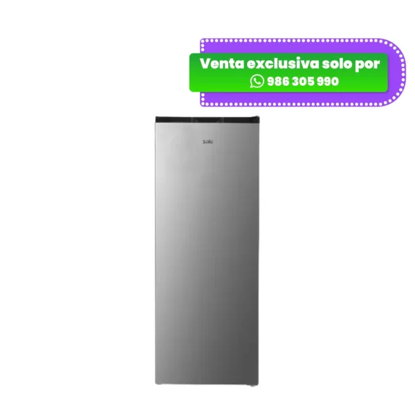 Congeladora Sole SOLCONGV135 de 135 litros color gris con tapa superior y control de temperatura ajustable