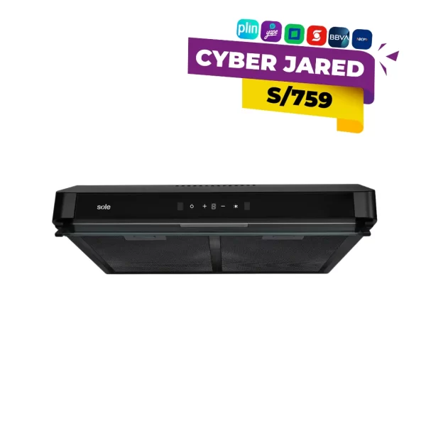 Campana extractora Gaia Sole 60 cm TURE101CO, eficiente con iluminación LED y diseño moderno