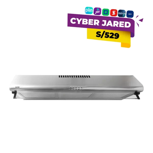 Campana extractora Sole 90 cm TURE22CO con extracción potente, iluminación LED y diseño moderno