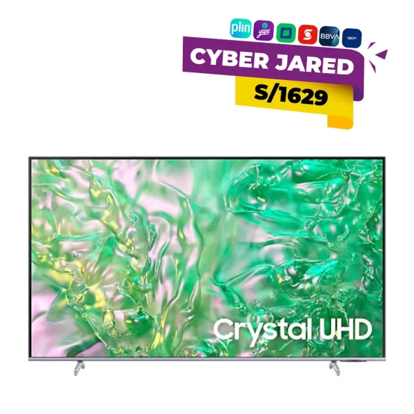 Televisor Smart TV Samsung de 55 pulgadas, modelo UN55DU8200GXPE, con pantalla delgada, tecnología 4K UHD y sistema operativo Tizen.
