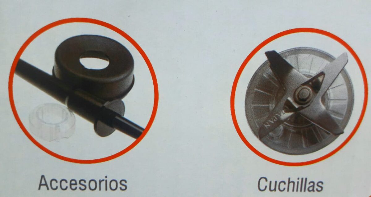 Licuadora Industrial FINEZZA de 2 Litros con Perilla de 1500W Rojo FZ-889IND - Imagen 7