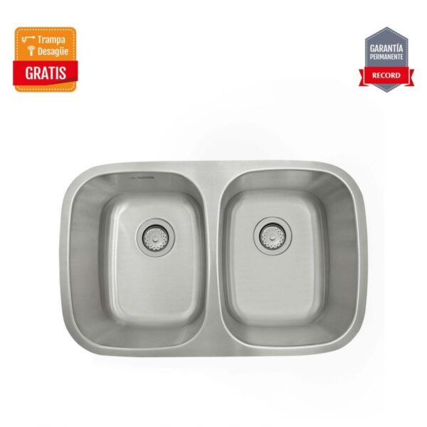 Lavadero Record Atlántico 2 pozas de acero Inoxidable