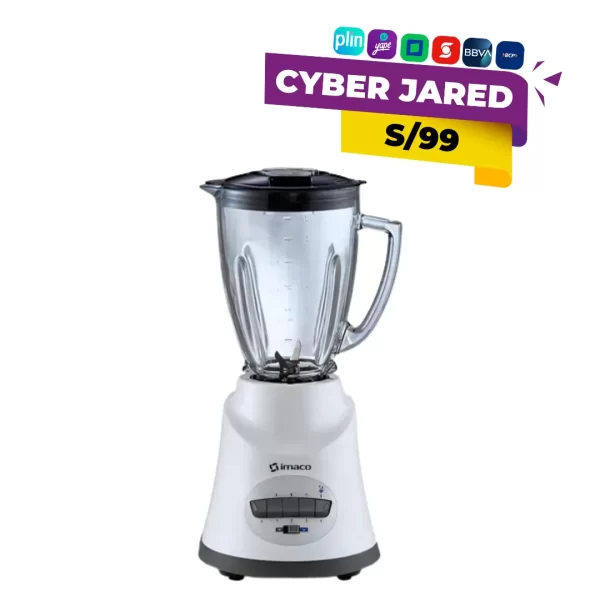 Licuadora Imaco BL8155 blanca de 1.5 litros y 8 velocidades