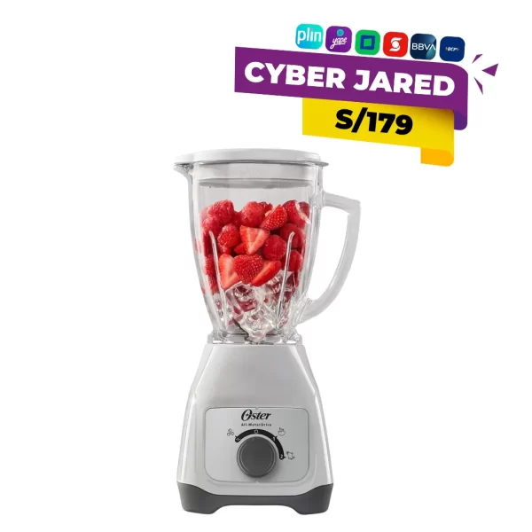 Licuadora Oster BLSTKAG-WRD de 2 velocidades con perilla y vaso resistente