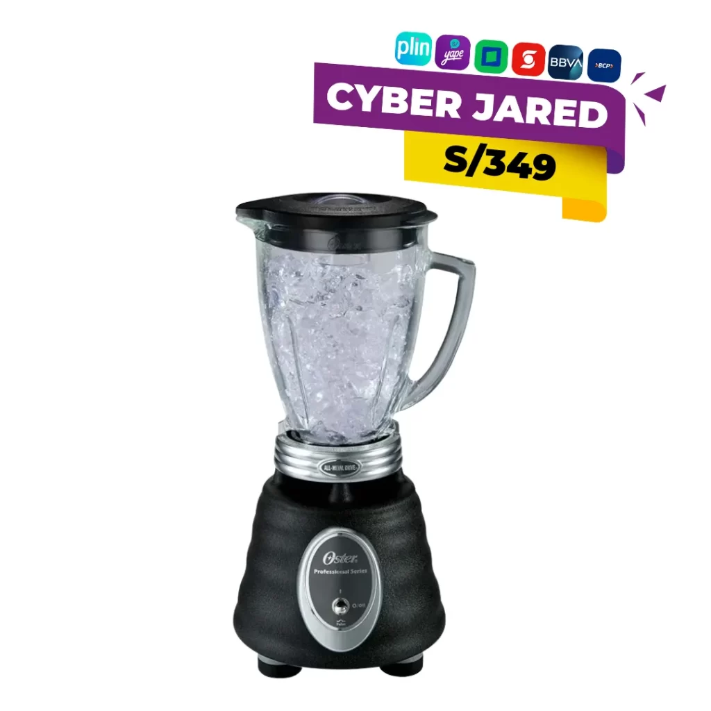 Licuadora Oster Profesional BPST02 negra de 600W con cuchillas de acero inoxidable