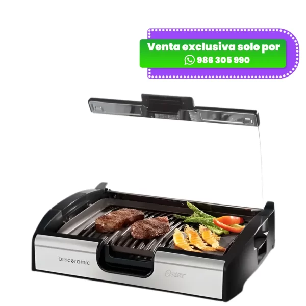 Parrilla Eléctrica OSTER Con Plancha Biocerámica CKSTGR3006