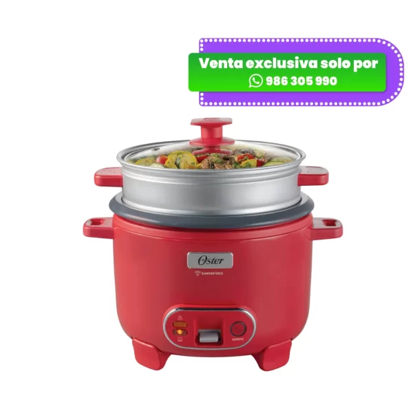Arrocera de 10 Tazas OSTER DiamondForce Rojo CKSTRC10DFPNK